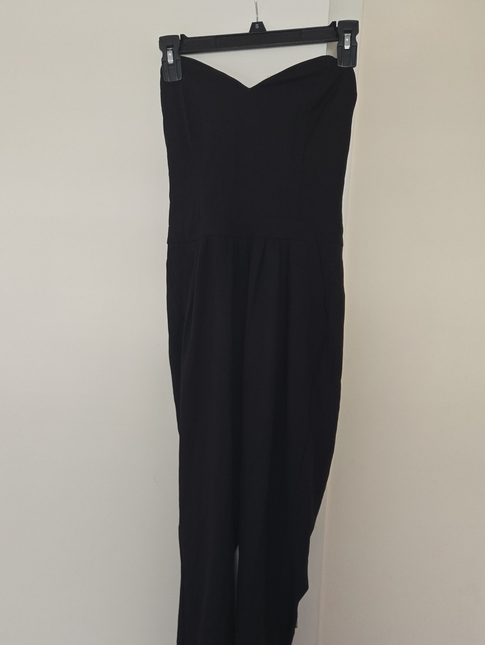 fab'rik Strapless Black Jumpsuit with Sweetheart Neckline